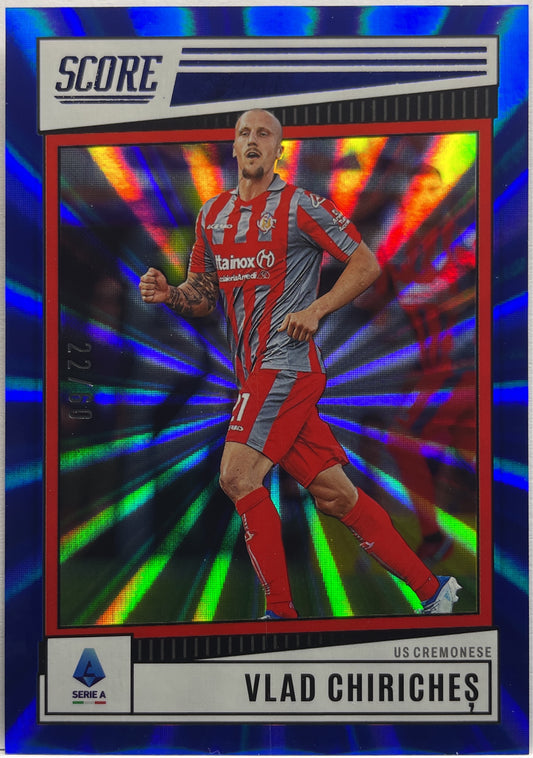 Vlad Chiriches 22/60 Blue Laser Score Serie A 2022/23