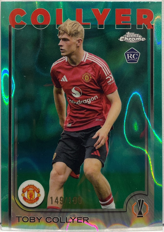Toby Collyer 149/199 Rookie Aqua Lava Topps Chrome UCC 2024/25