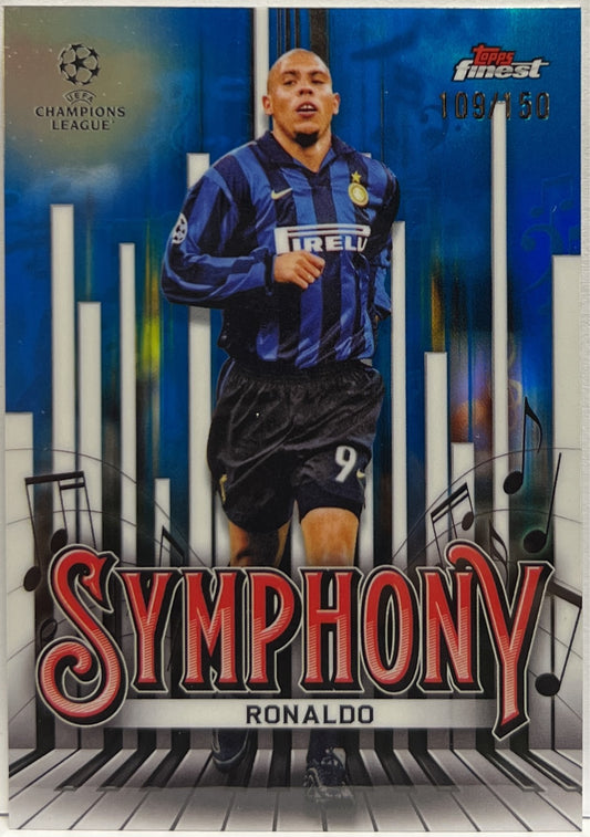 Ronaldo Nazario 109/150 Symphony Blue Topps Finest UCC 2024/25