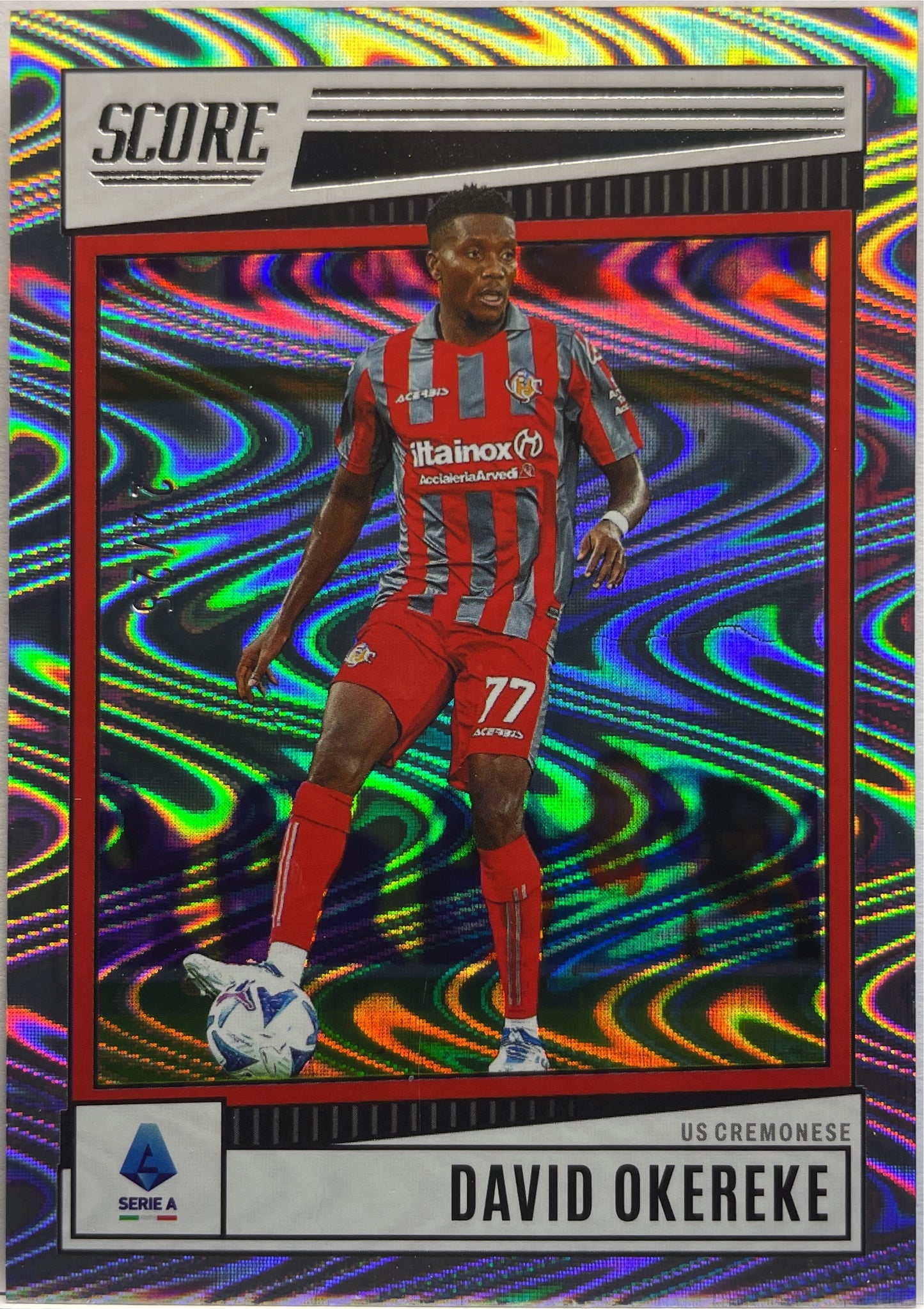 David Okereke 22/25 Silver Swirl Score Serie A 2022/23