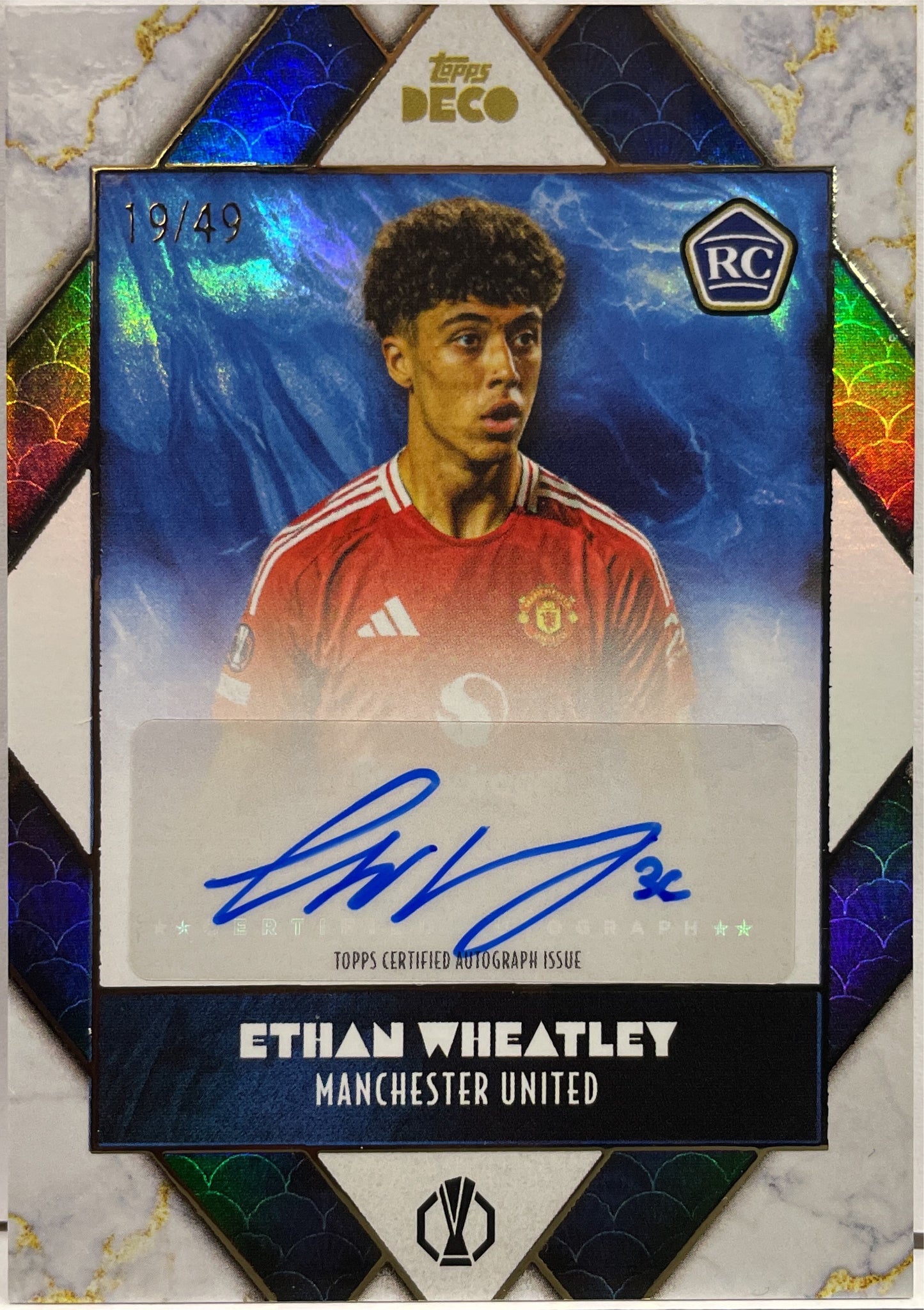 Ethan Wheatley 19/49 Rookie Autograph Prodigy Topps Deco UCC 2024/25