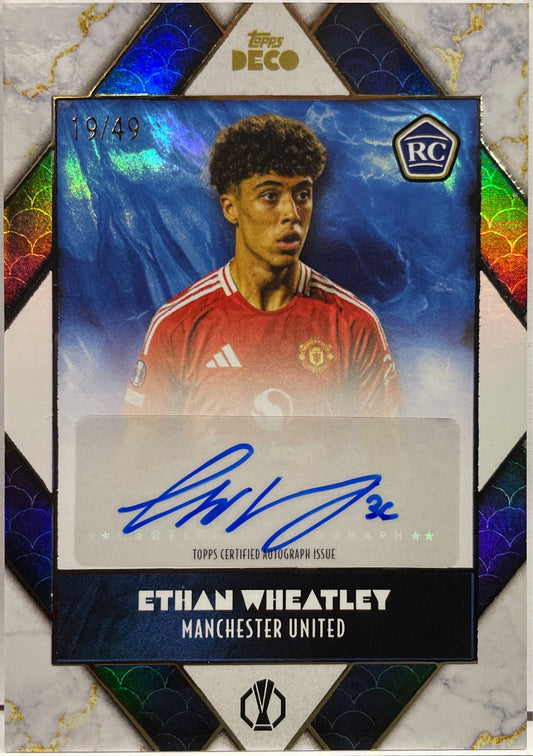 Ethan Wheatley 19/49 Rookie Autograph Prodigy Topps Deco UCC 2024/25