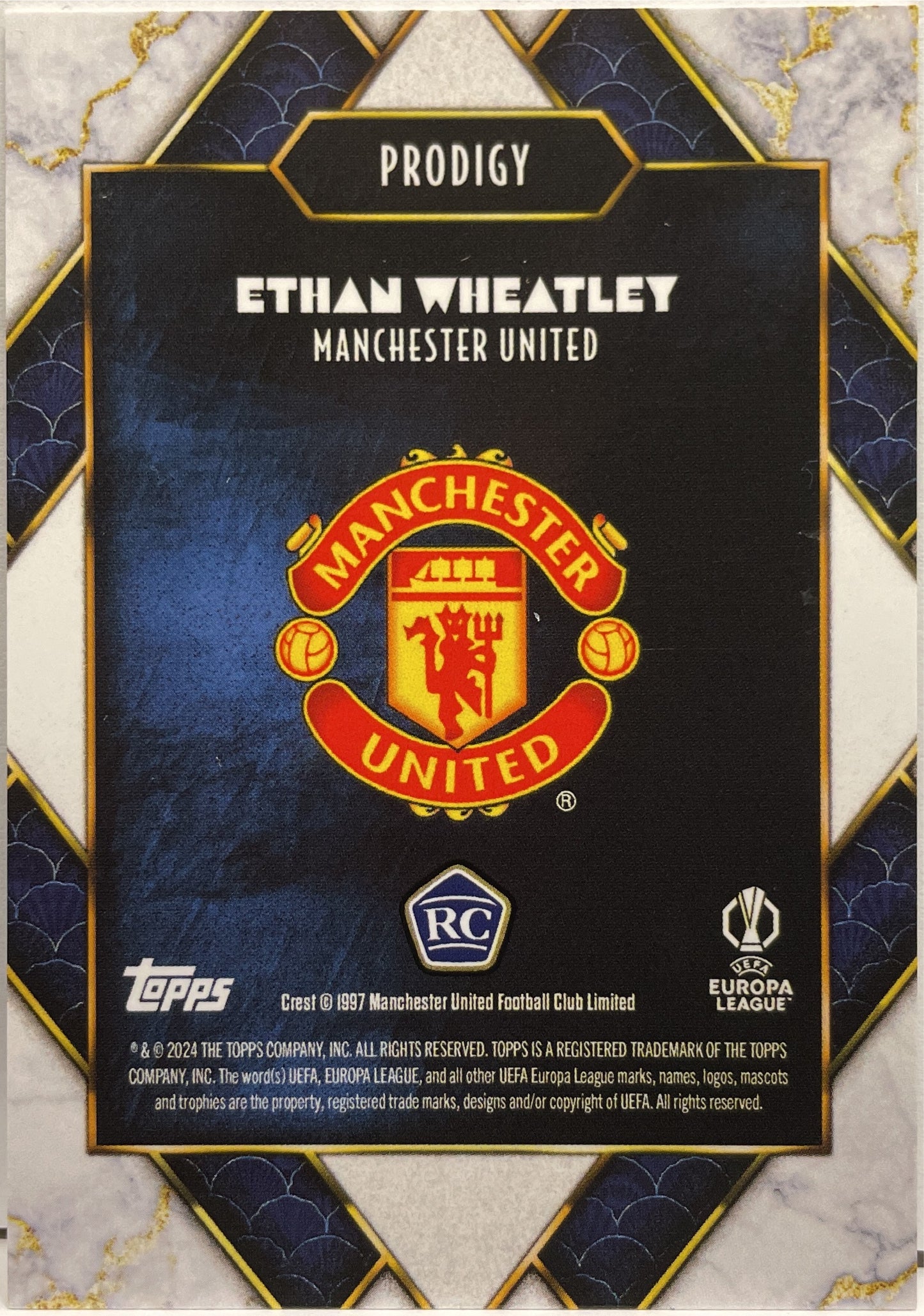 Ethan Wheatley 19/49 Rookie Autograph Prodigy Topps Deco UCC 2024/25