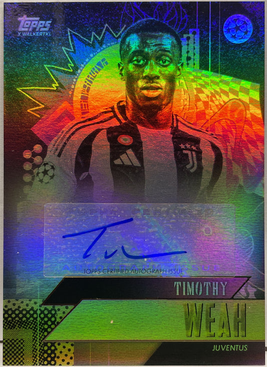 Timothy Weah Autograph Topps Gold 2024/25