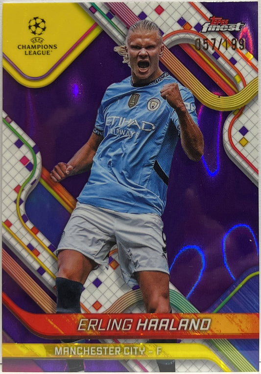 Erling Haaland 57/199 Purple Lava Topps Finest UCC 2024/25