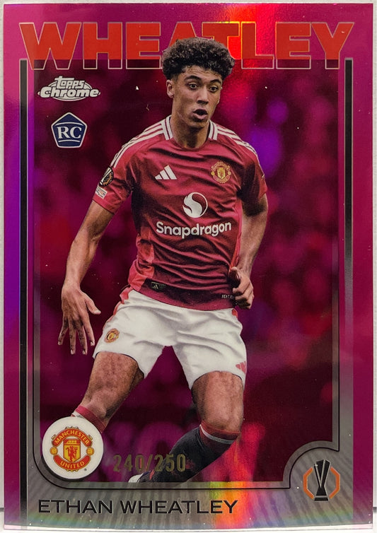 Ethan Wheatley 240/250 Rookie Pink Topps Chrome UCC 2024/25