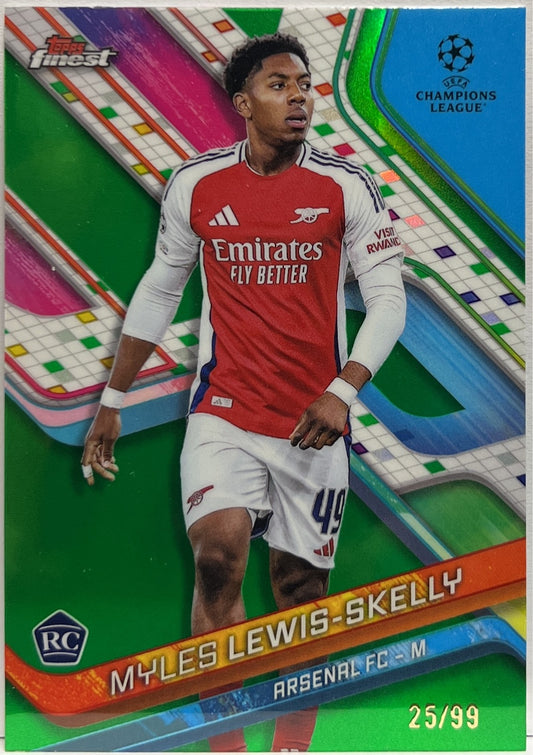 Myles Lewis Skelly 25/99 Rookie Green Topps Finest UCC 2024/25