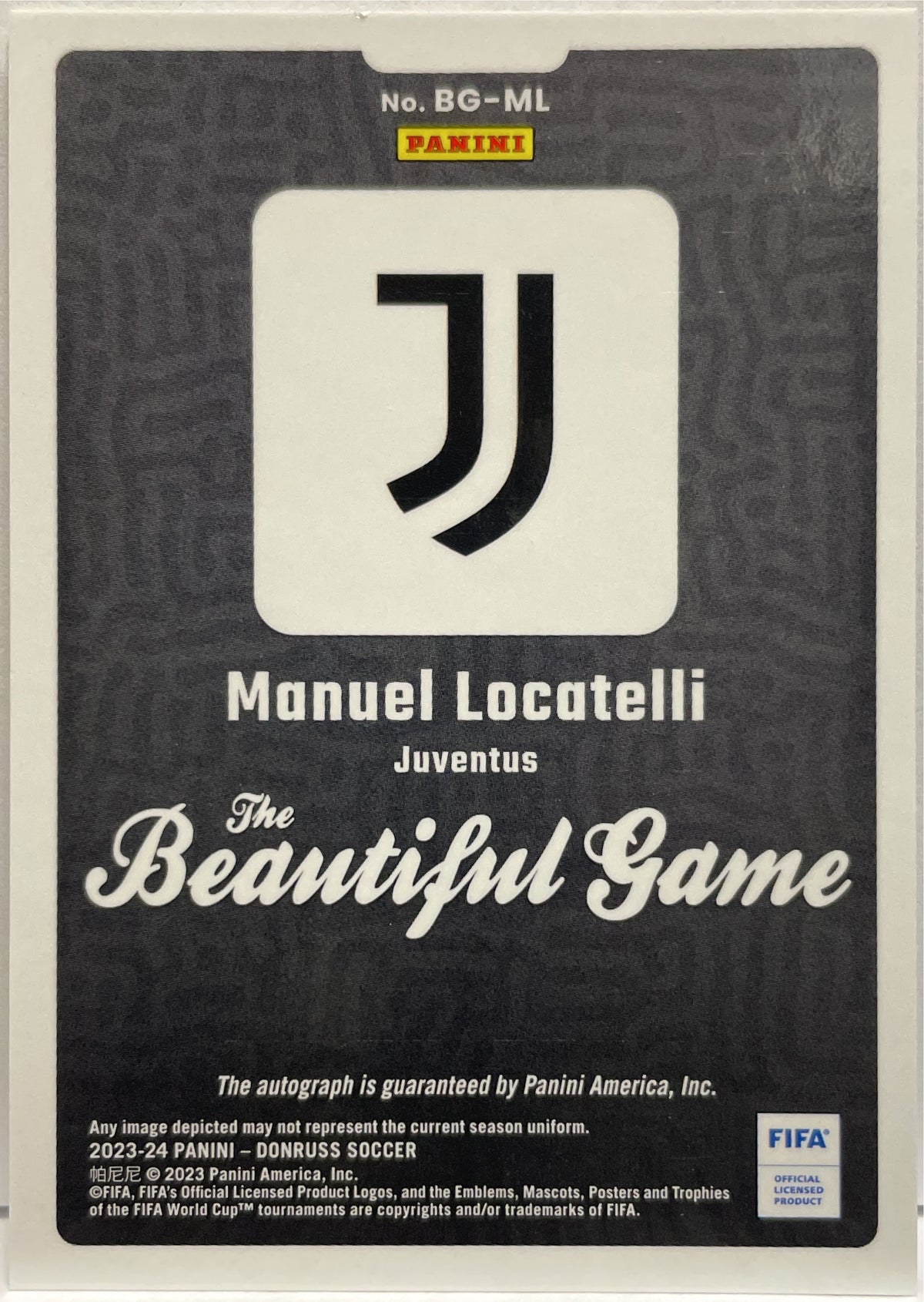Manuel Locatelli Autograph The Beautiful Game Panini Donruss 2023/24