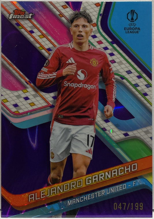Alejandro Garnacho 47/199 Purple Lava Topps Finest UCC 2024/25
