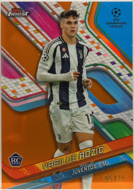 Vasilije Adzic 5/25 Rookie Orange Topps Finest UCC 2024/25