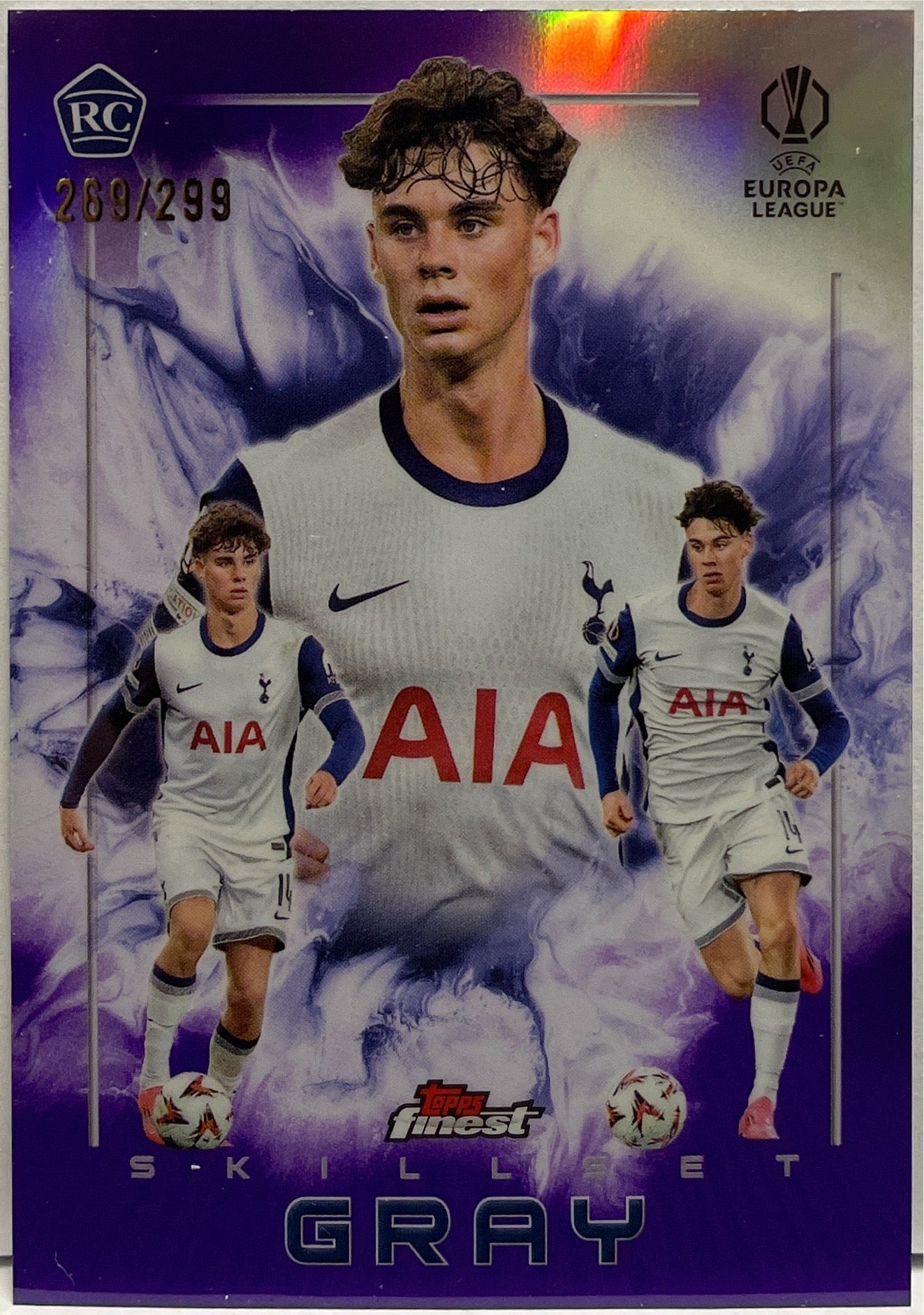 Archie Gray 269/299 Rookie Skillset Purple Topps Finest UCC 2024/25