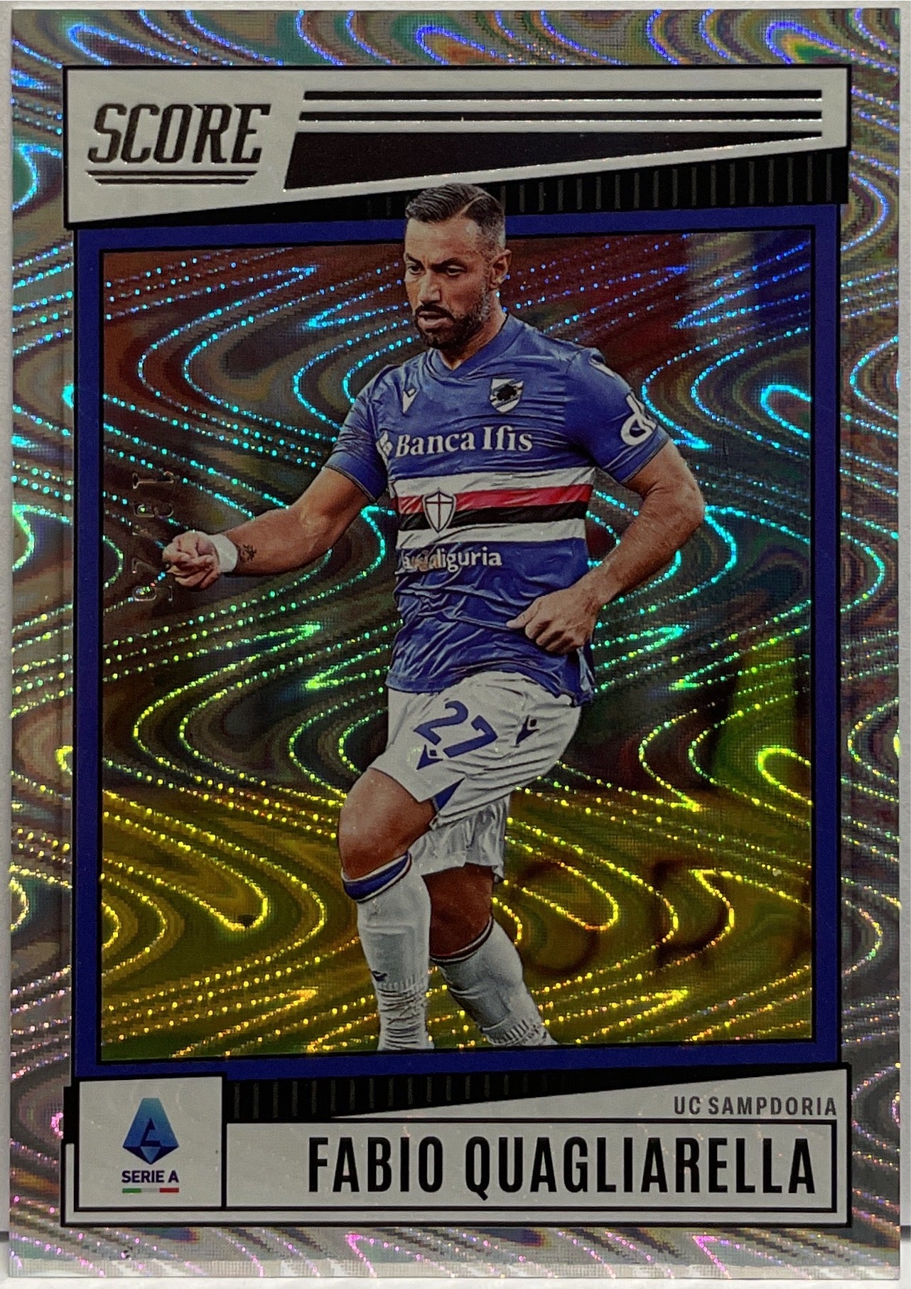 Fabio Quagliarella 13/25 Silver Swirl Score Serie A 2022/23