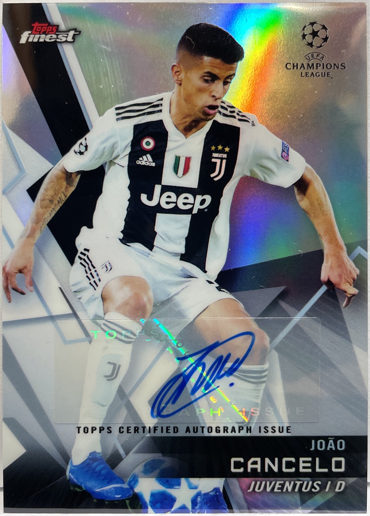 Joao Cancelo Autograph Topps Finest UCL 2018/19
