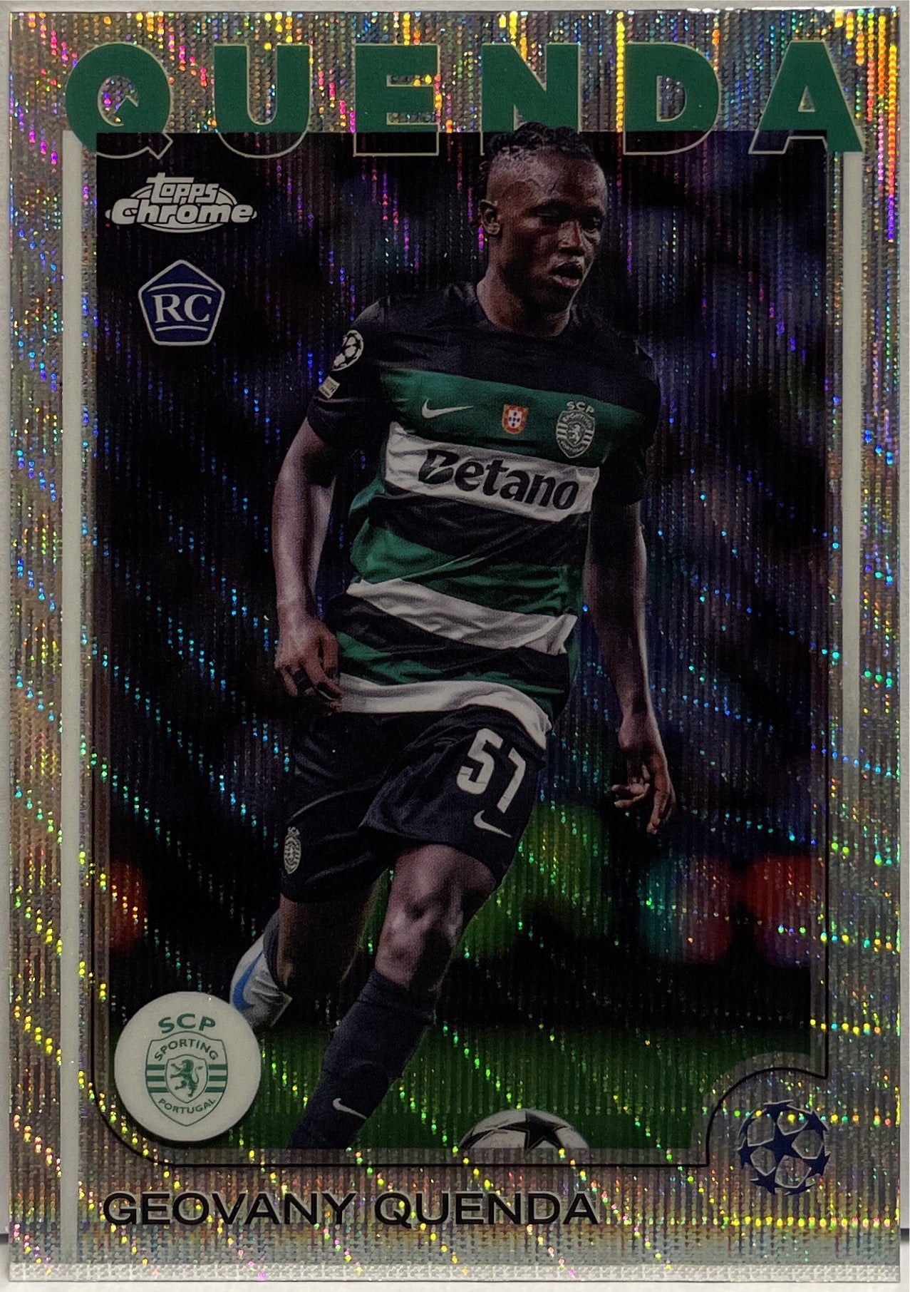 Geovany Quenda Rookie Wave Refractor Topps Chrome UCC 2024/25