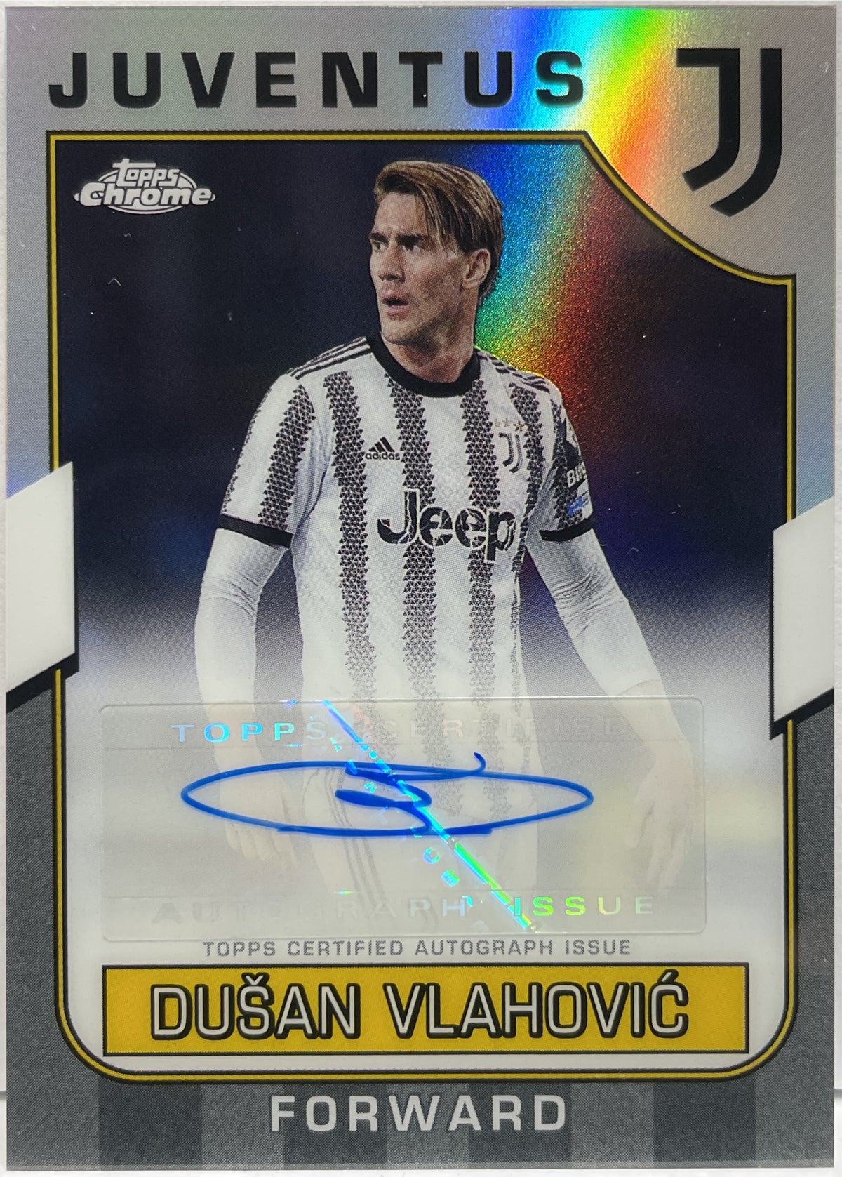 Dusan Vlahovic Autograph Topps Chrome Juventus 2022/23