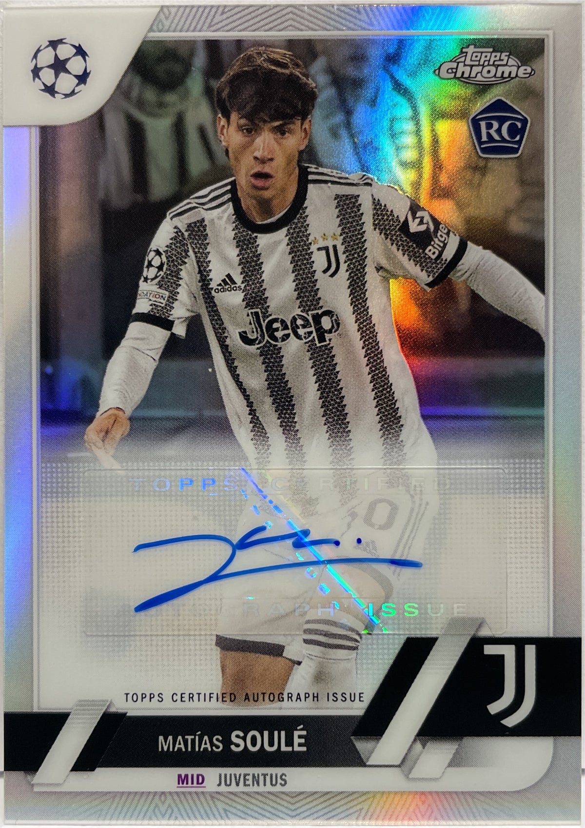 Matias Soule Rookie Autograph Topps Chrome UCC 2022/23
