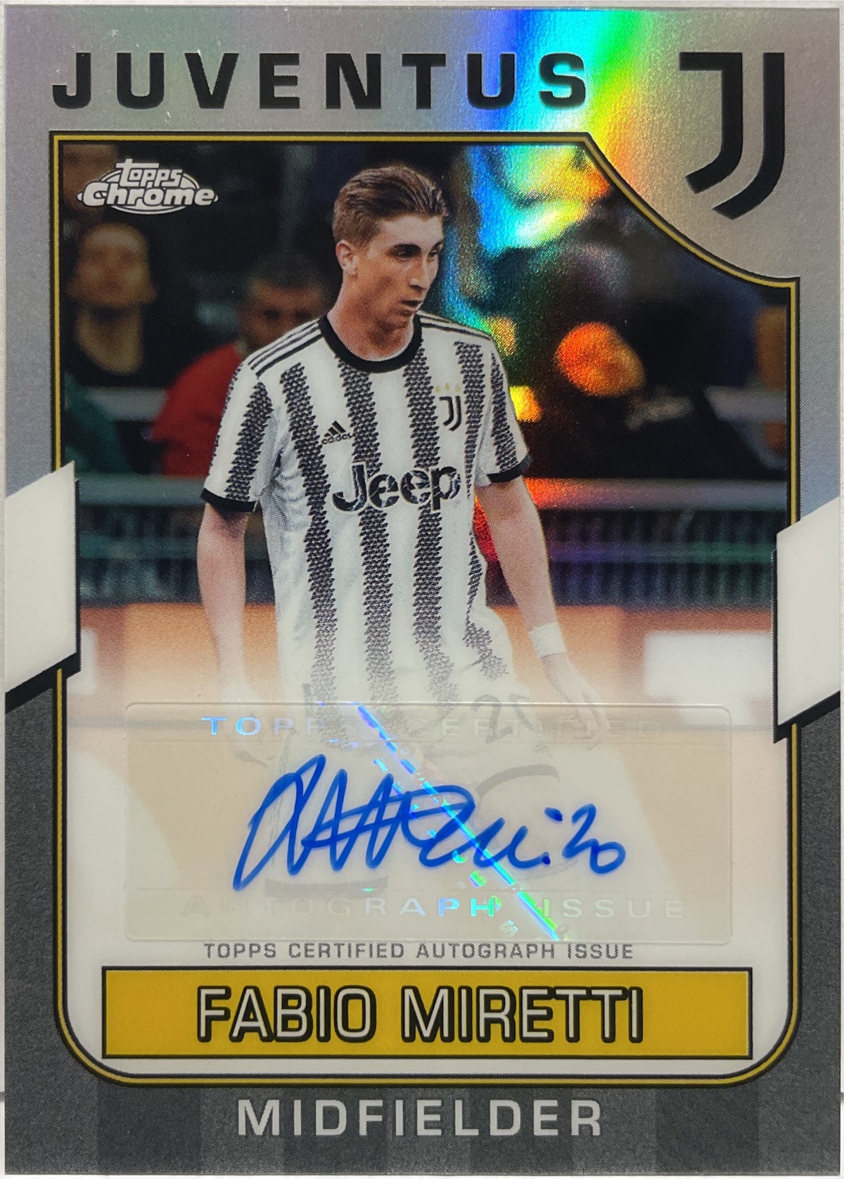 Fabio Miretti Autograph Topps Chrome Juventus 2022/23 .2