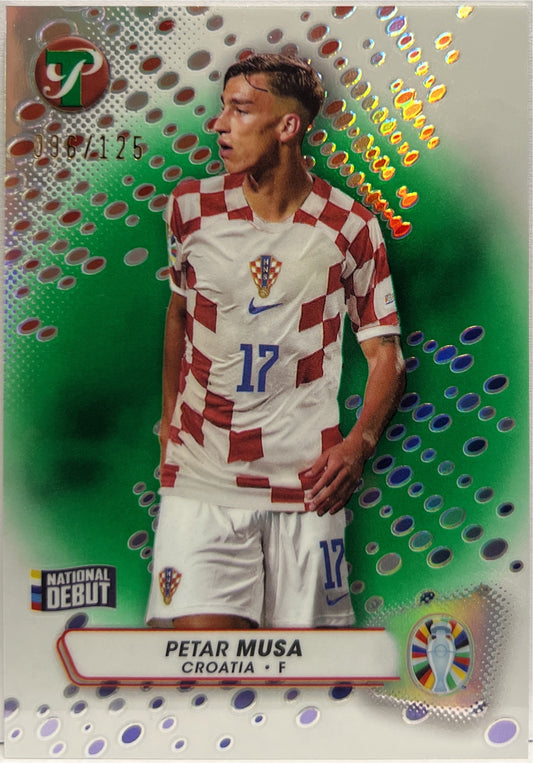 Petar Musa 96/125 National Debut Green Topps Pristine Road To Euro 2024