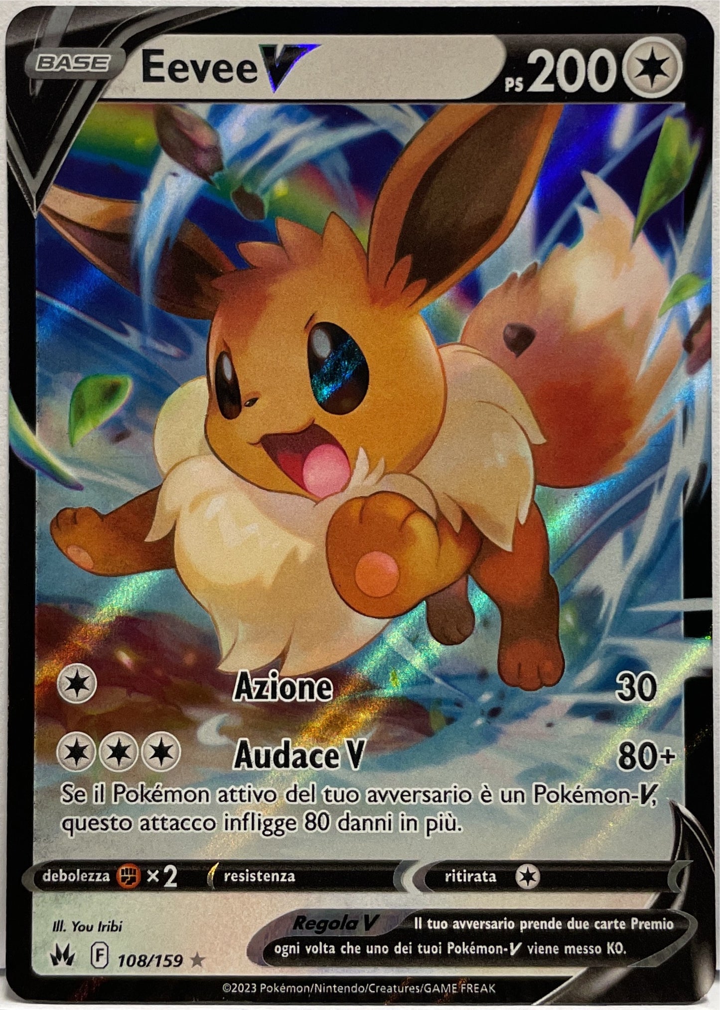 Eevee V 108/159 F Pokemon Zenit Regale Ita 2023