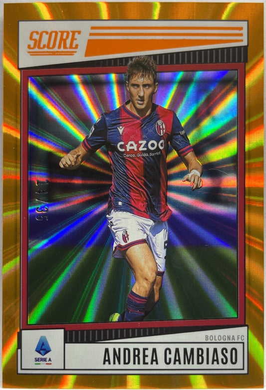 Andrea Cambiaso 14/35 Orange Laser Score Serie A 2022/23