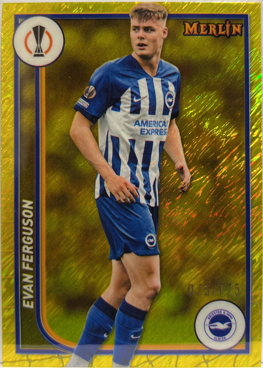 Evan Ferguson 75/175 Yellow Shimmer Topps Chrome Merlin 2023/24