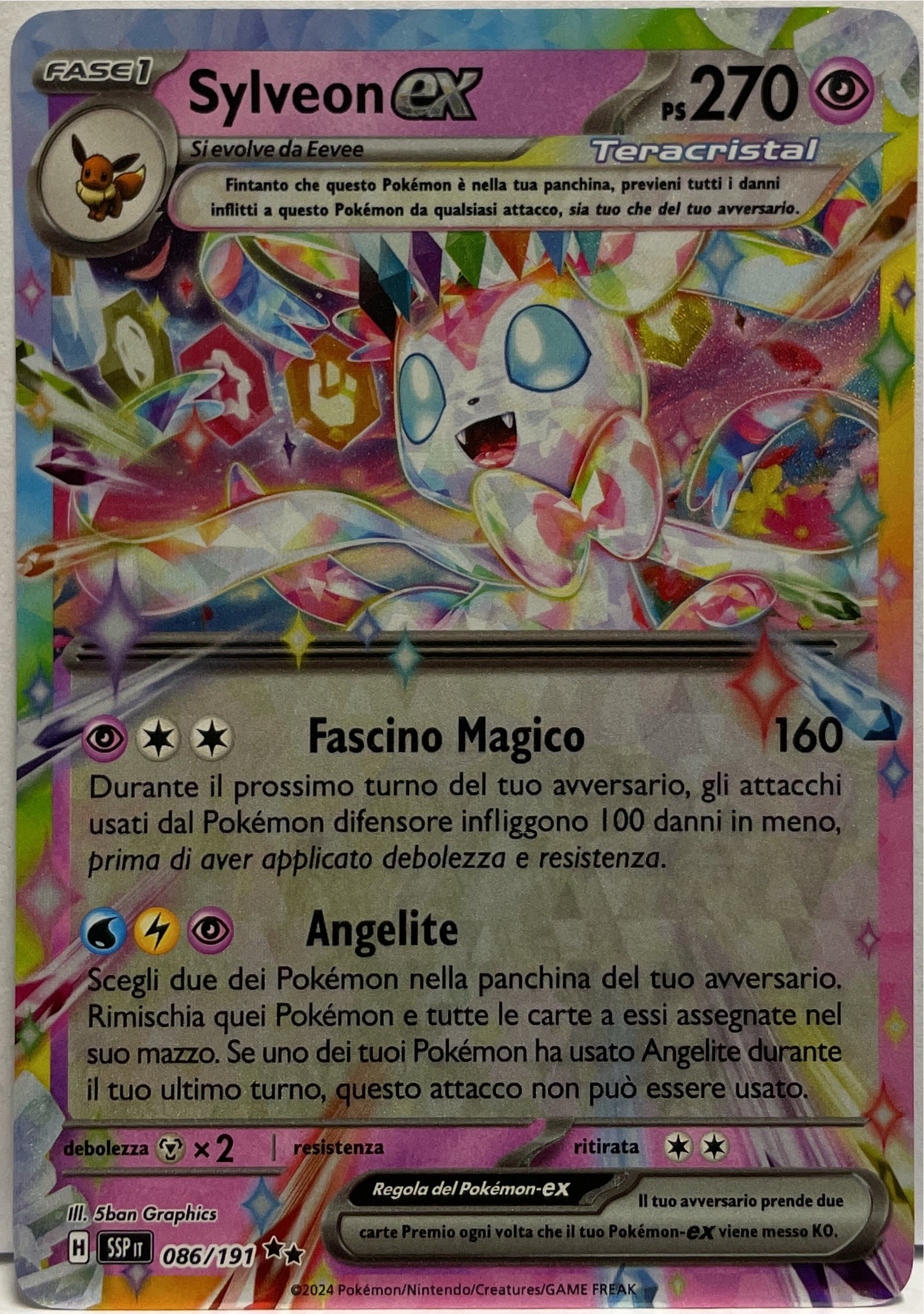 Sylveon EX 086/191 H Pokemon Scintille Folgoranti SSP Ita 2024