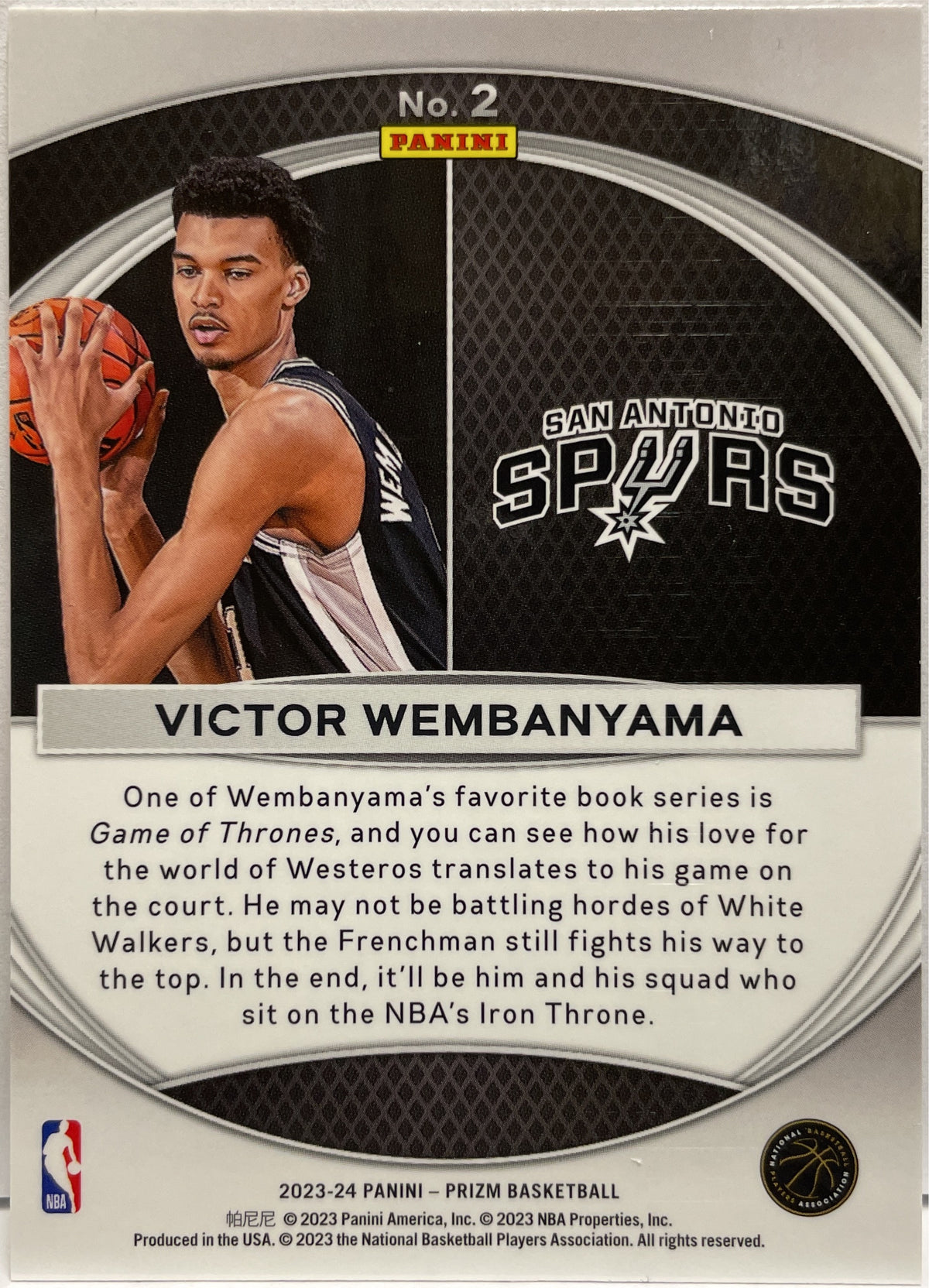 Victor Wembanyama Rookie Global Reach Panini Prizm NBA Basketball 2023/24