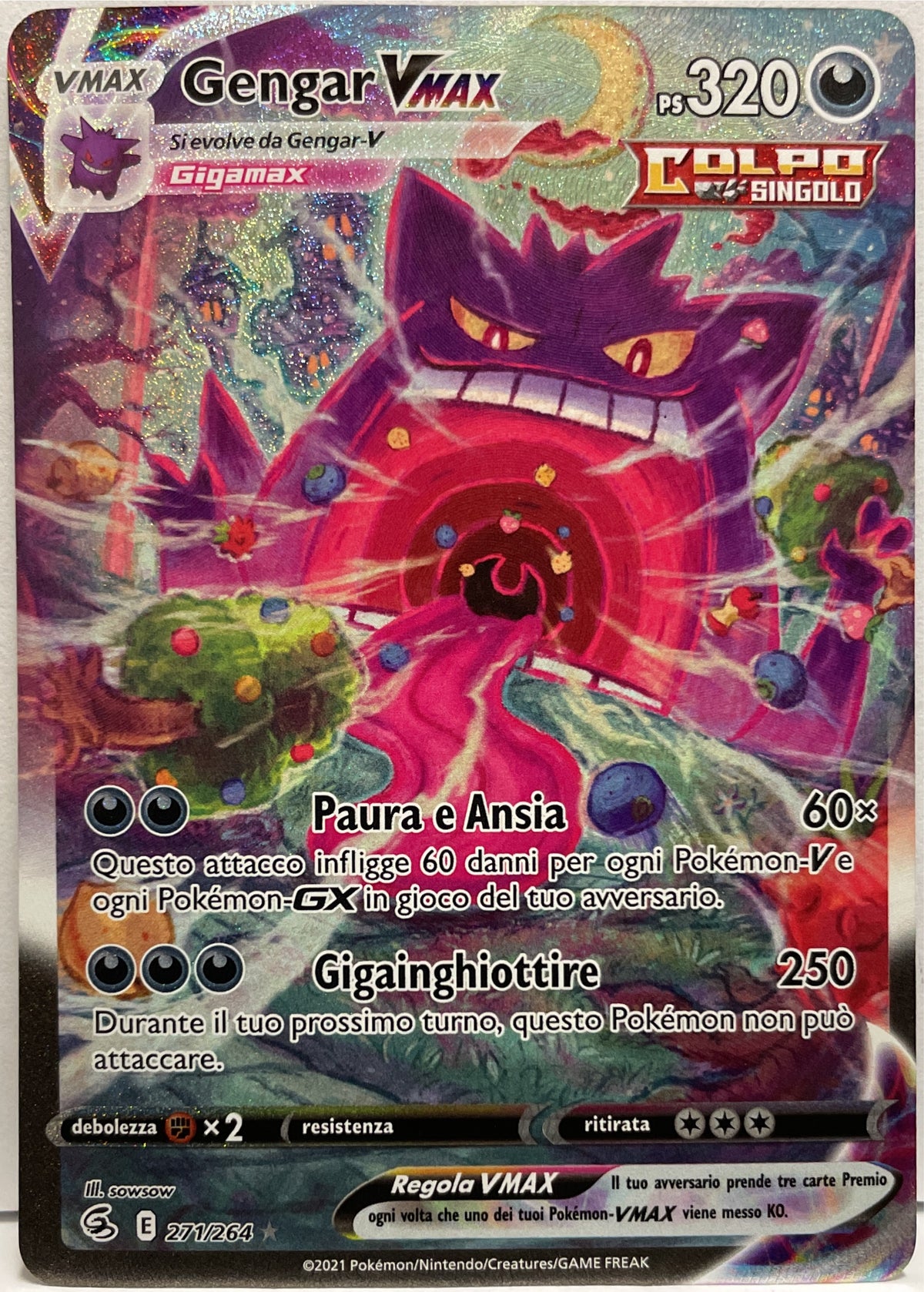 Gengar V Max 271/264 Pokemon Colpo Fusione Ita 2021