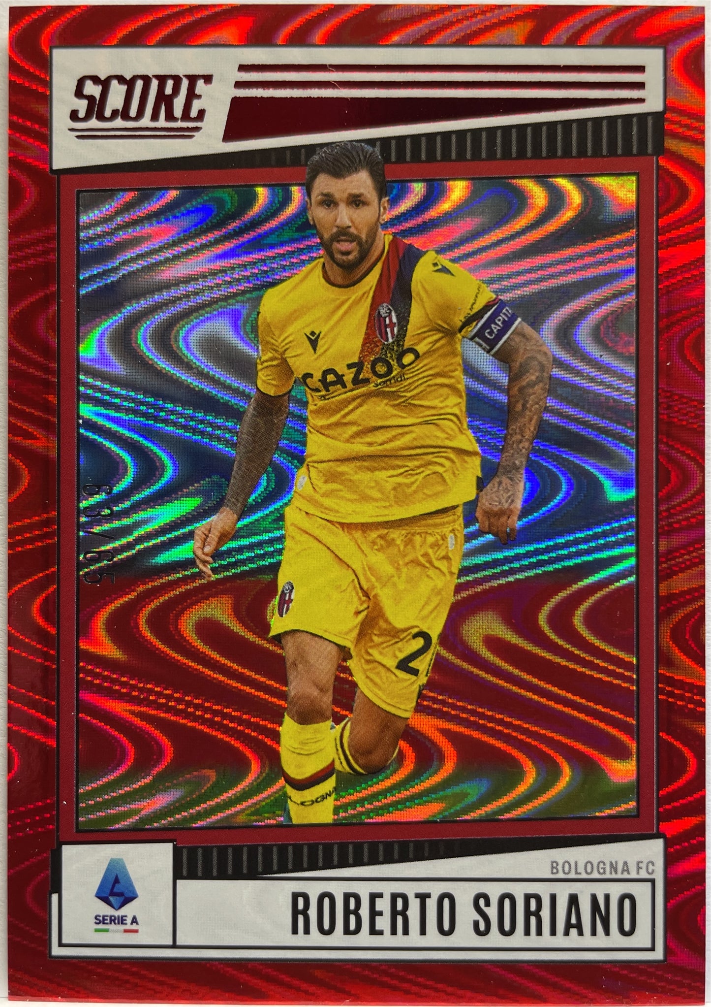 Roberto Soriano 63/65 Red Swirl Score Serie A 2022/23