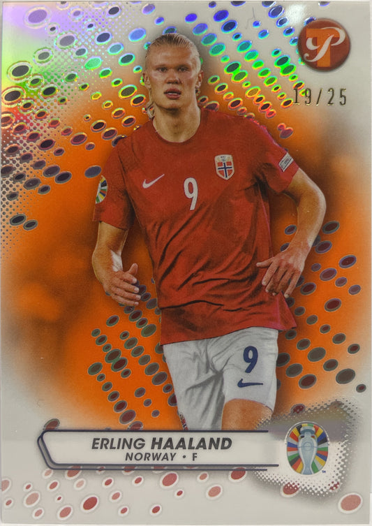 Erling Haaland 19/25 Orange Topps Pristine Uefa Euro 2024