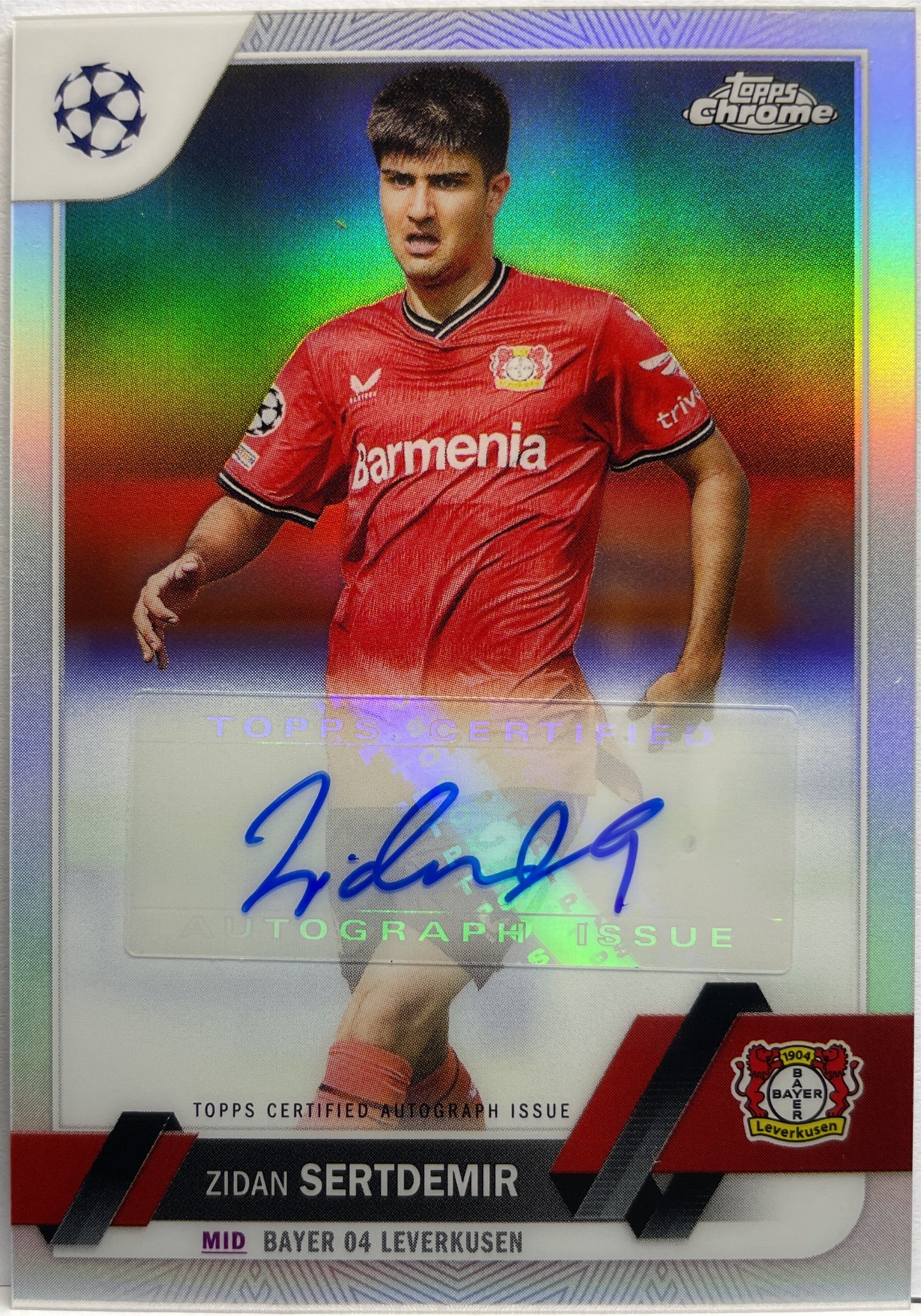 Zidan Sertdemir Autograph Topps Chrome UCC 2022/23