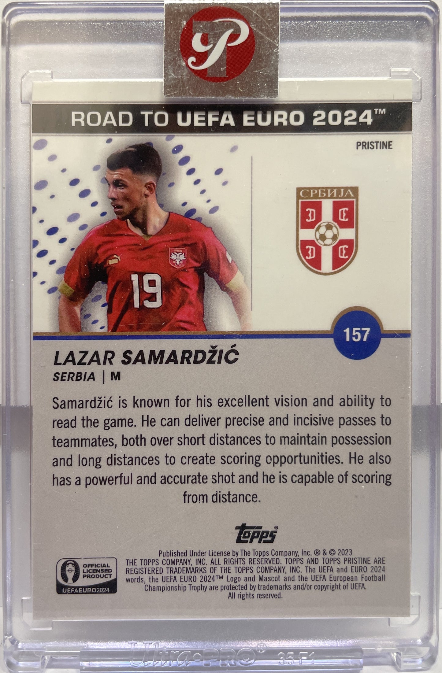 Lazar Samardzic Pristine National Debut Topps Pristine Uefa Euro 2024