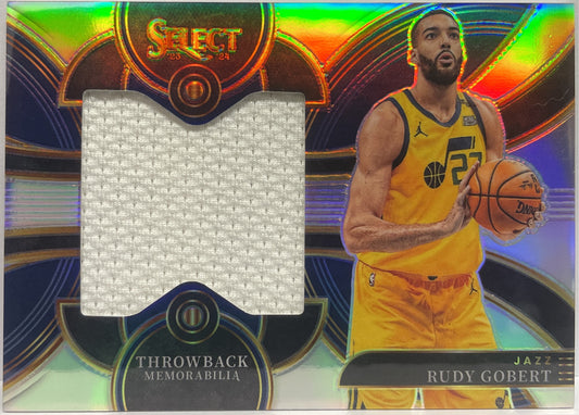 Rudy Gobert Throwback Memorabilia Patch Prizm Select Basketball NBA 2023/24