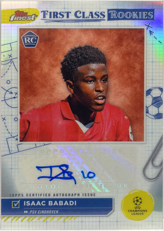 Isaac Babadi Rookie Autograph First Class Rookies Total Football Topps Finest UCC 2023/24