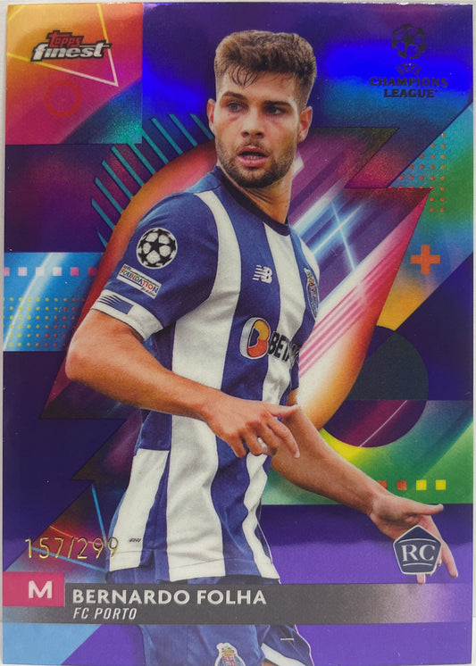 Bernardo Folha 157/299 Rookie Purple Topps Finest UCC 2023/24