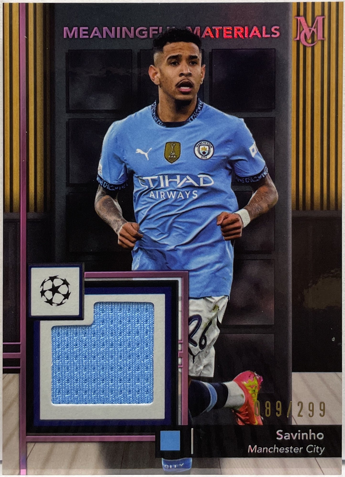 Savinho 89/299 Patch Worn Meaningful Materials Topps Museum 2024/25