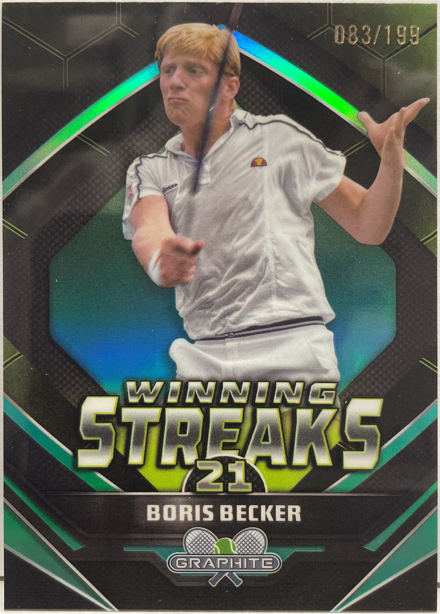Boris Becker 83/199 Winning Streaks Aqua Topps Tennis Graphite 2024