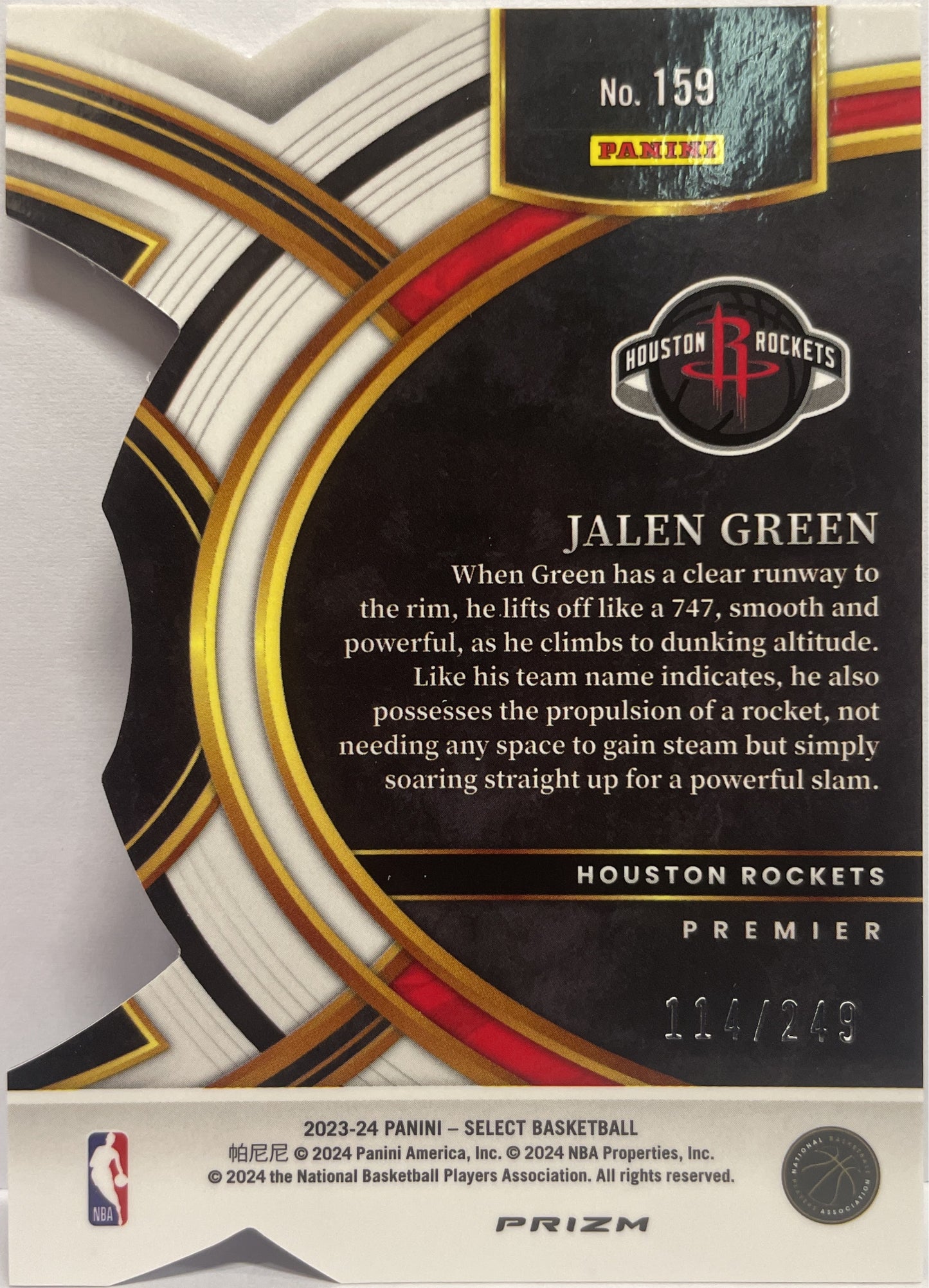 Jalen Green 114/249 Scope Blue Prizm Select Basketball NBA 2023/24