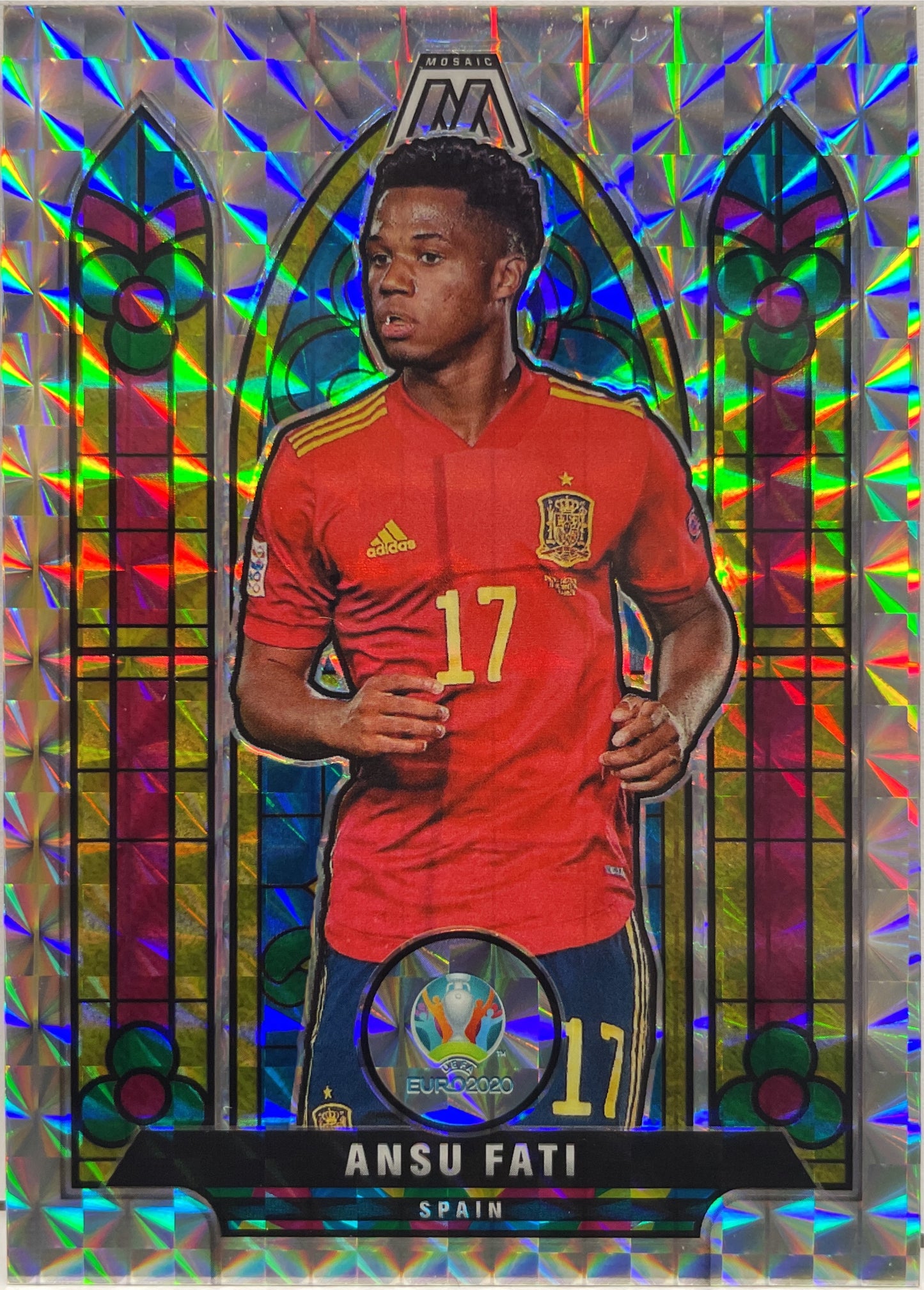 Ansu Fati Stained Glass Mosaic Uefa Euro 2021