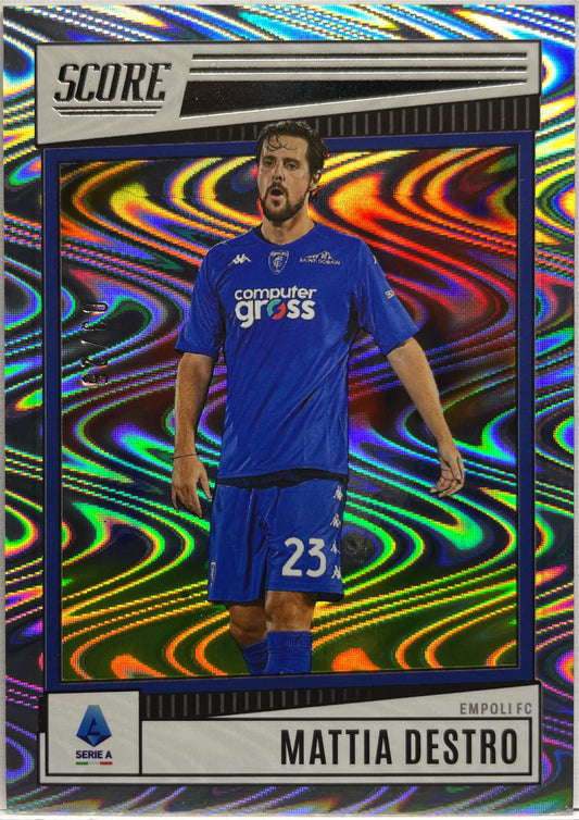 Mattia Destro 3/25 Silver Swirl Score Serie A 2022/23