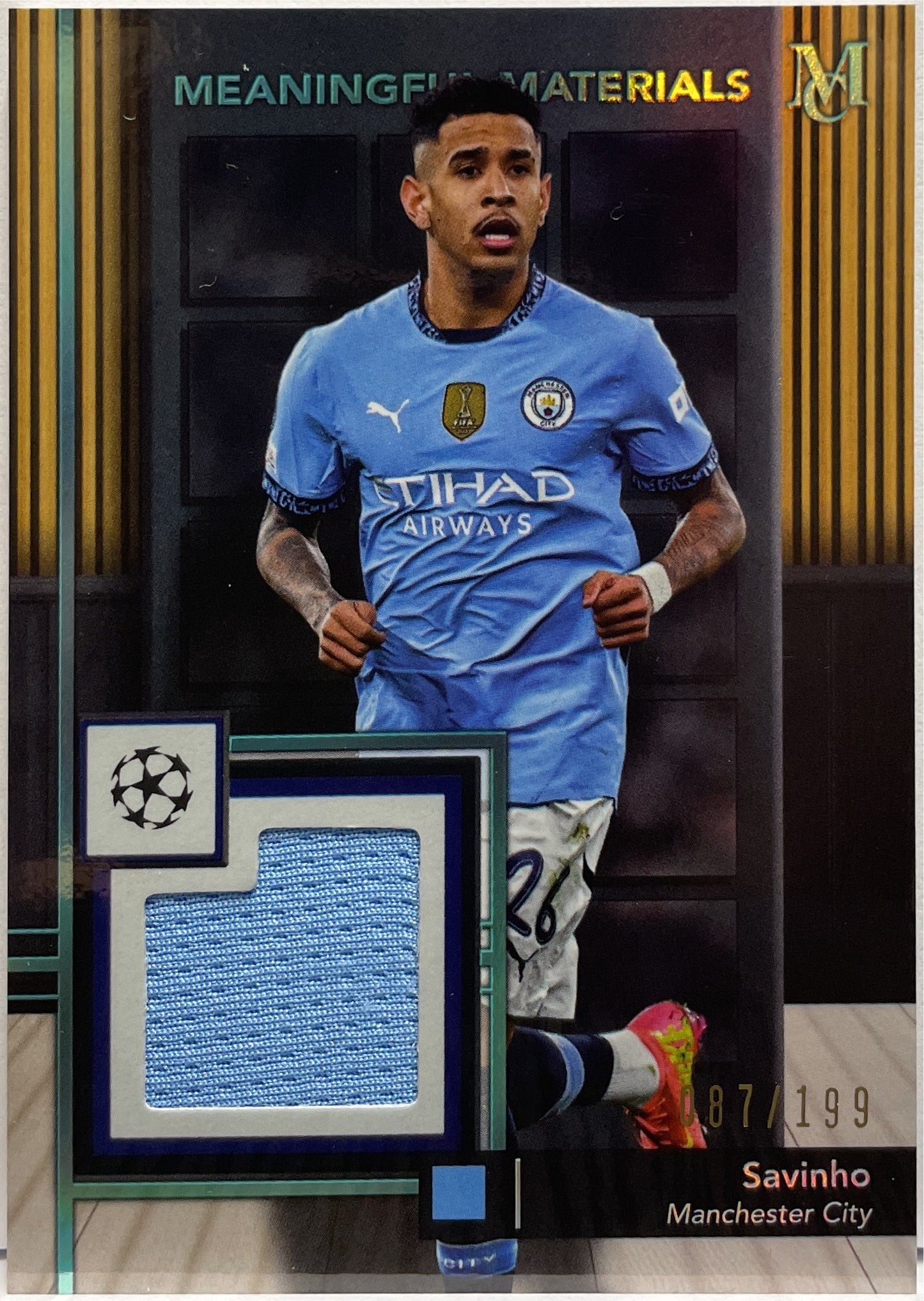 Savinho 87/199 Patch Worn Meaningful Materials Topps Museum 2024/25