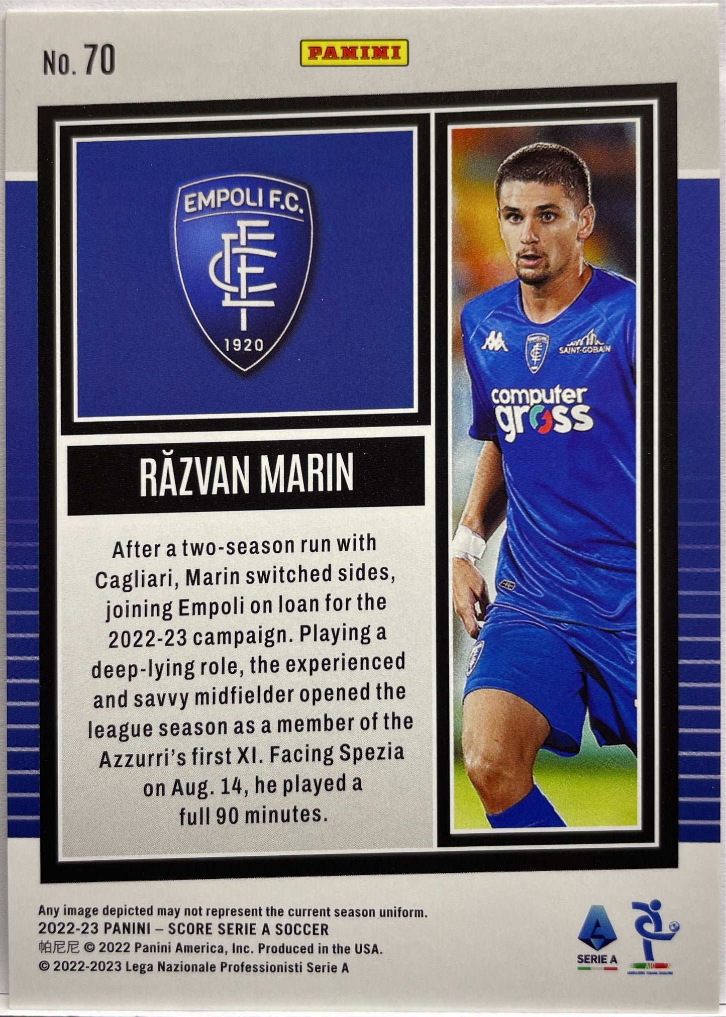 Razvan Marin 5/45 Pink Swirl Score Serie A 2022/23