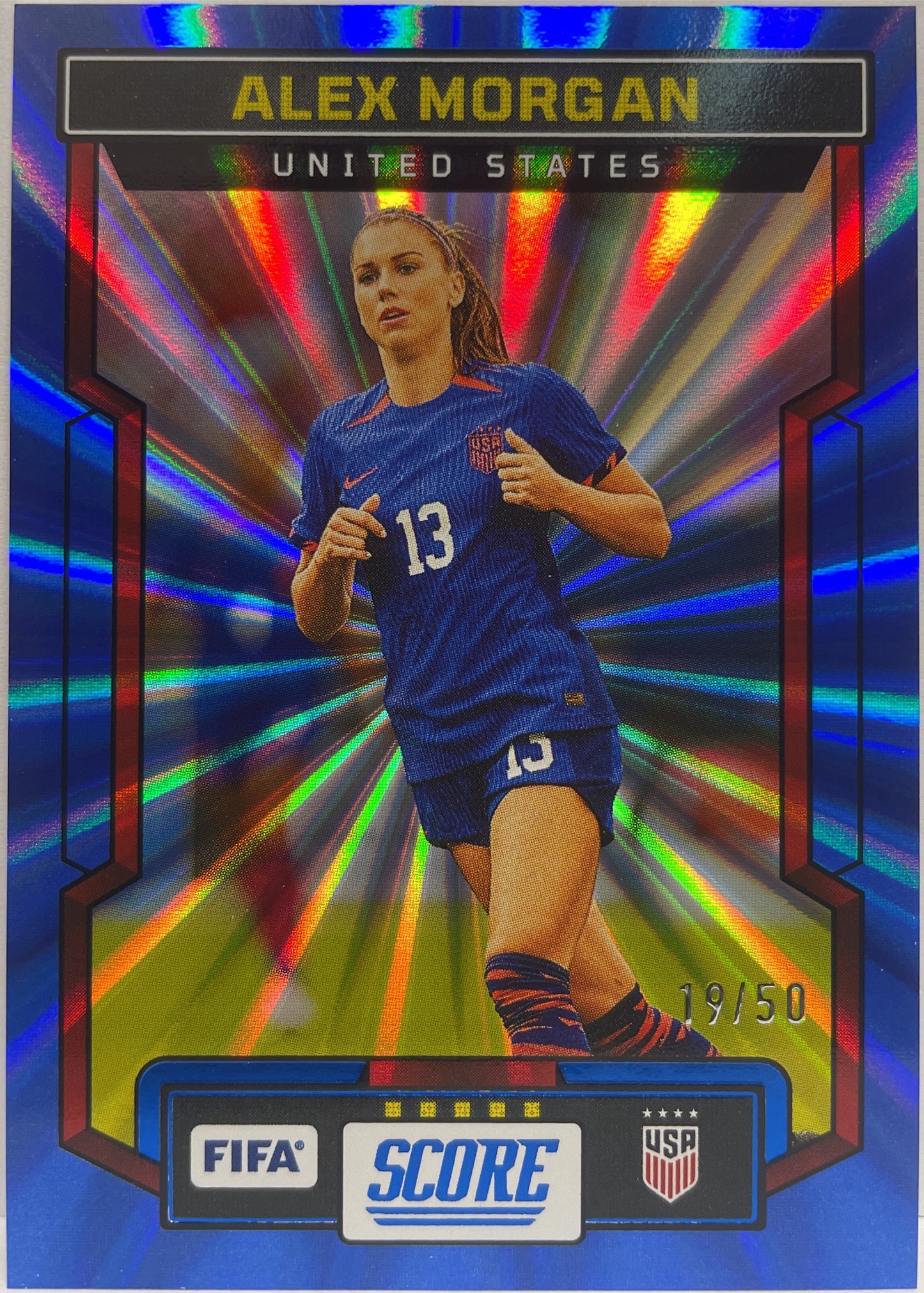 Alex Morgan 19/50 Blue Laser Score Fifa 2023/24