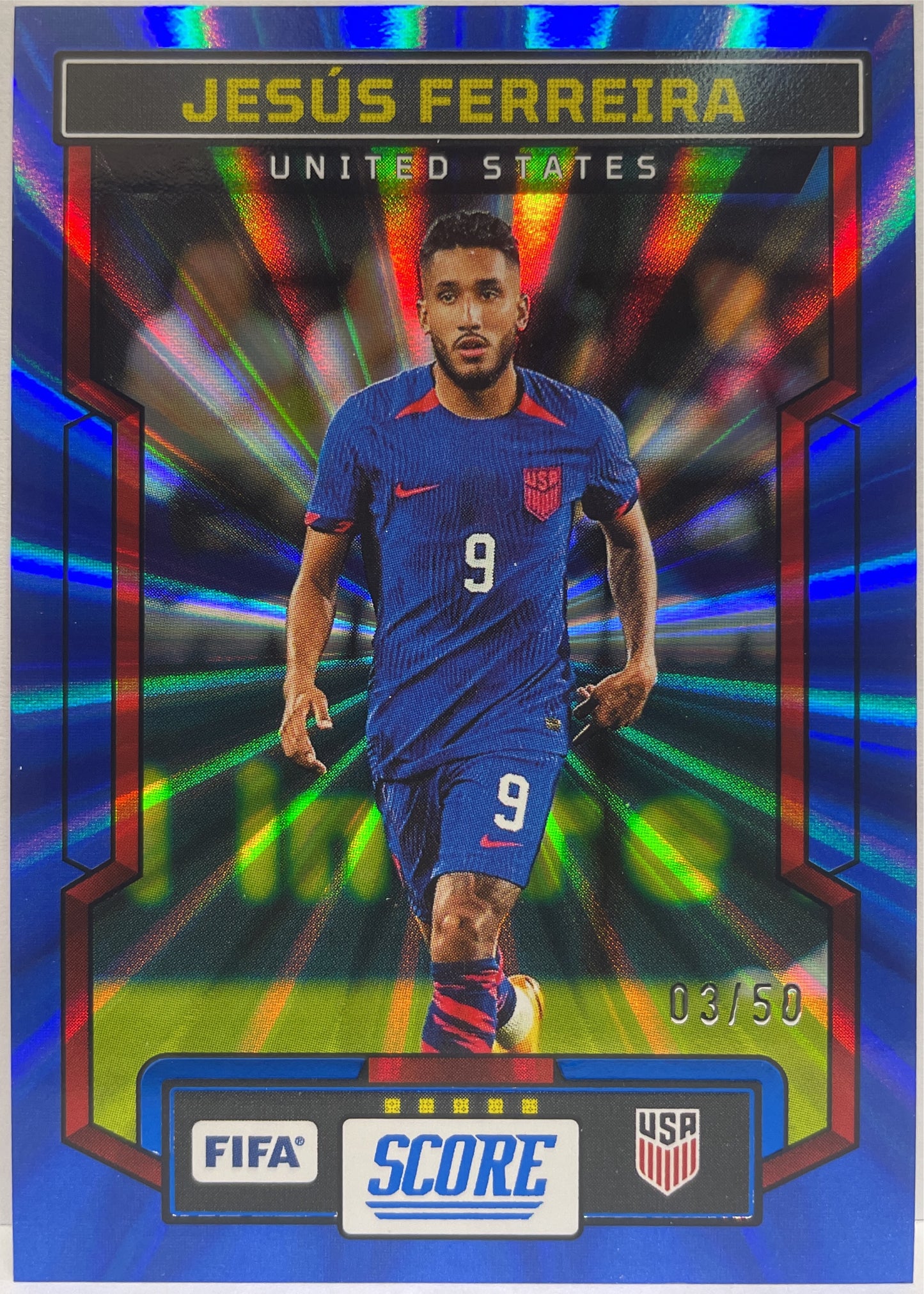 Jesus Ferreira 3/50 Blue Laser Score Fifa 2023/24