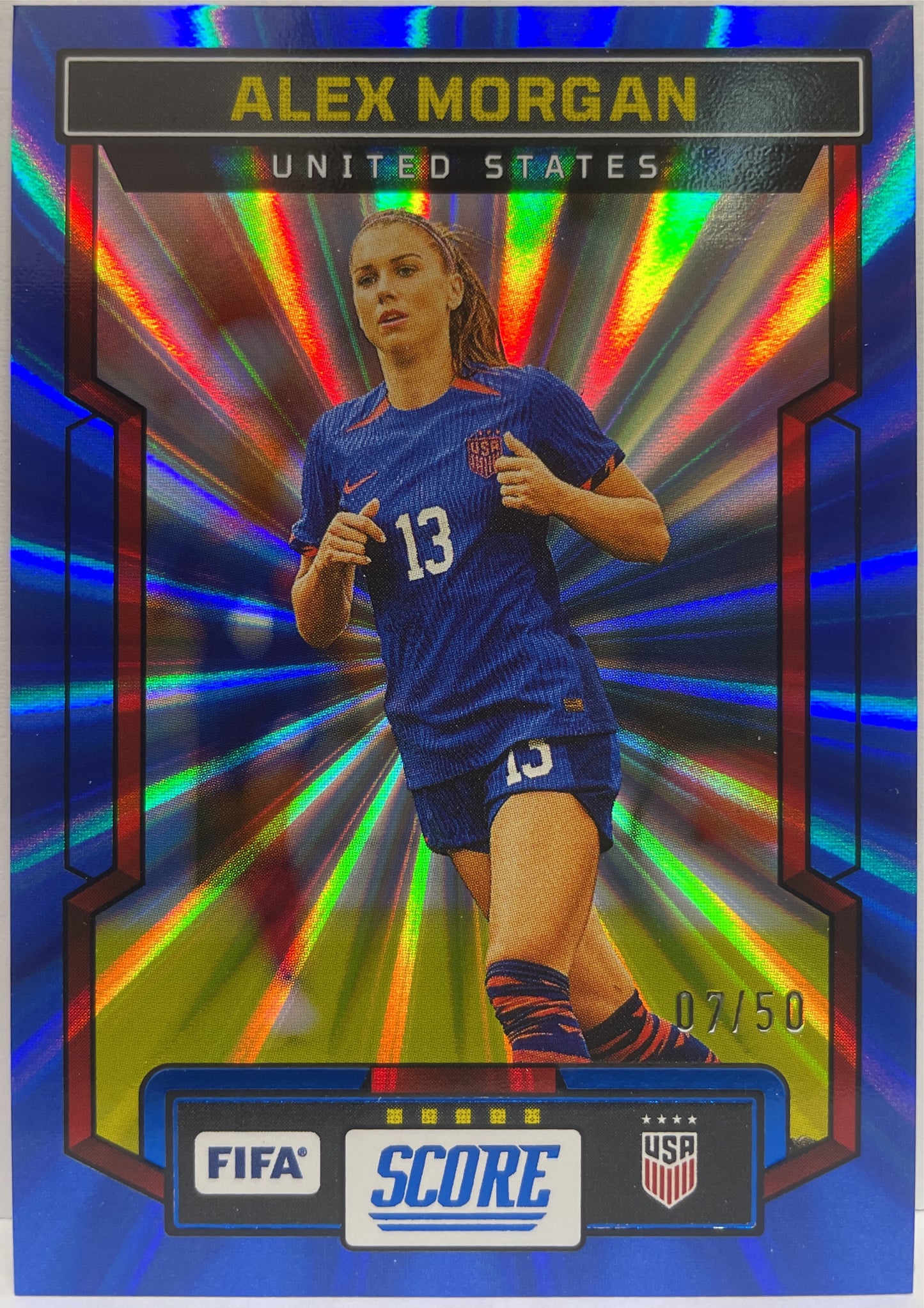 Alex Morgan 7/50 Blue Laser Score Fifa 2023/24