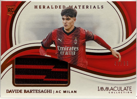 Davide Bartesaghi 47/99 Rookie Patch Immaculate Collection 2023/24