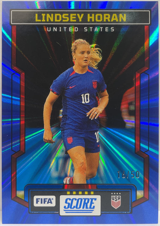 Lindsey Horan 16/50 Blue Laser Score Fifa 2023/24