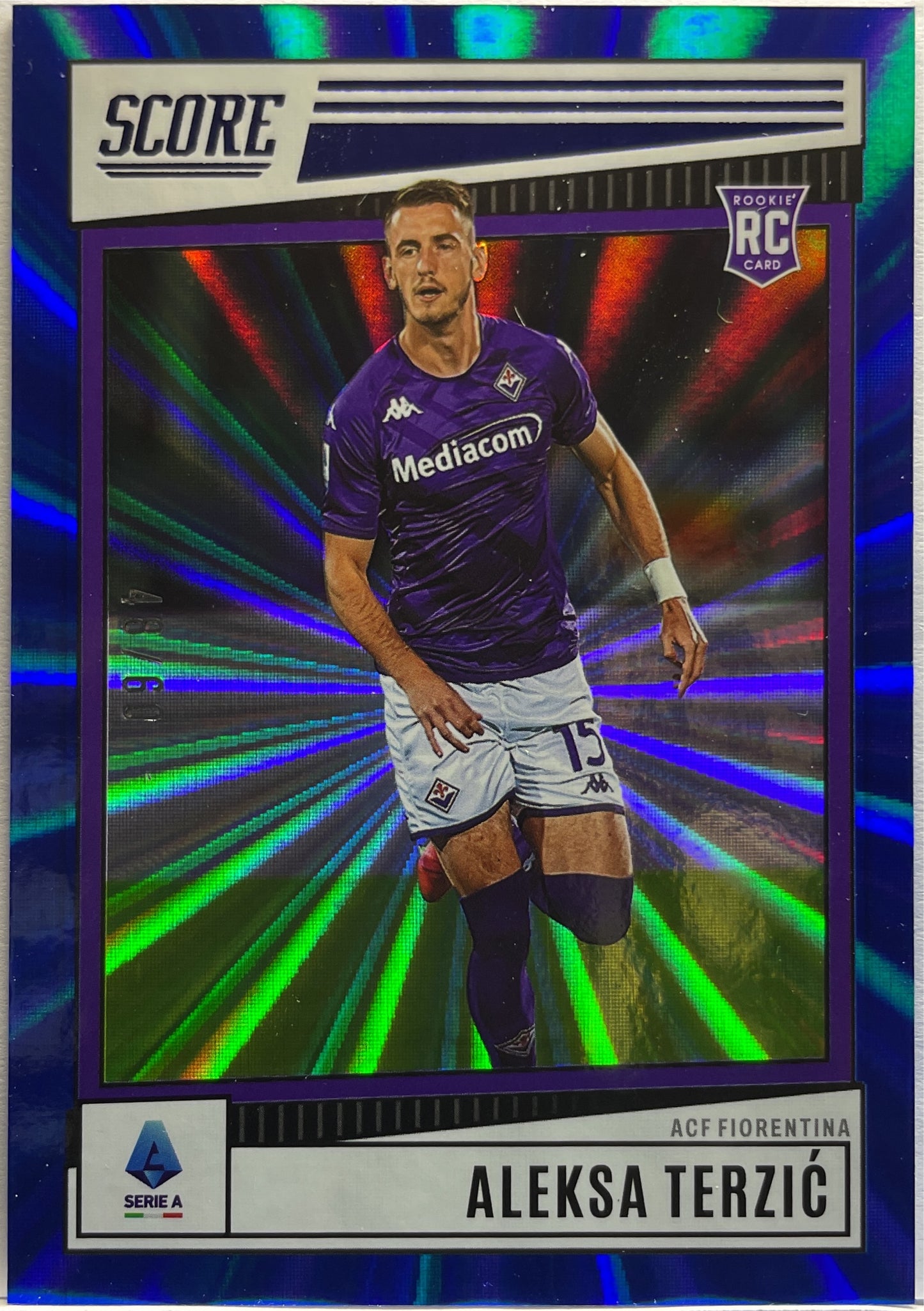 Aleksa Terzic 48/60 Rookie Blue Laser Score Serie A 2022/23