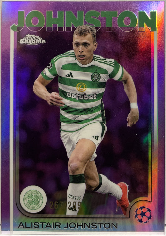 Alistair Johnston 267/299 Violet Topps Chrome UCC 2024/25