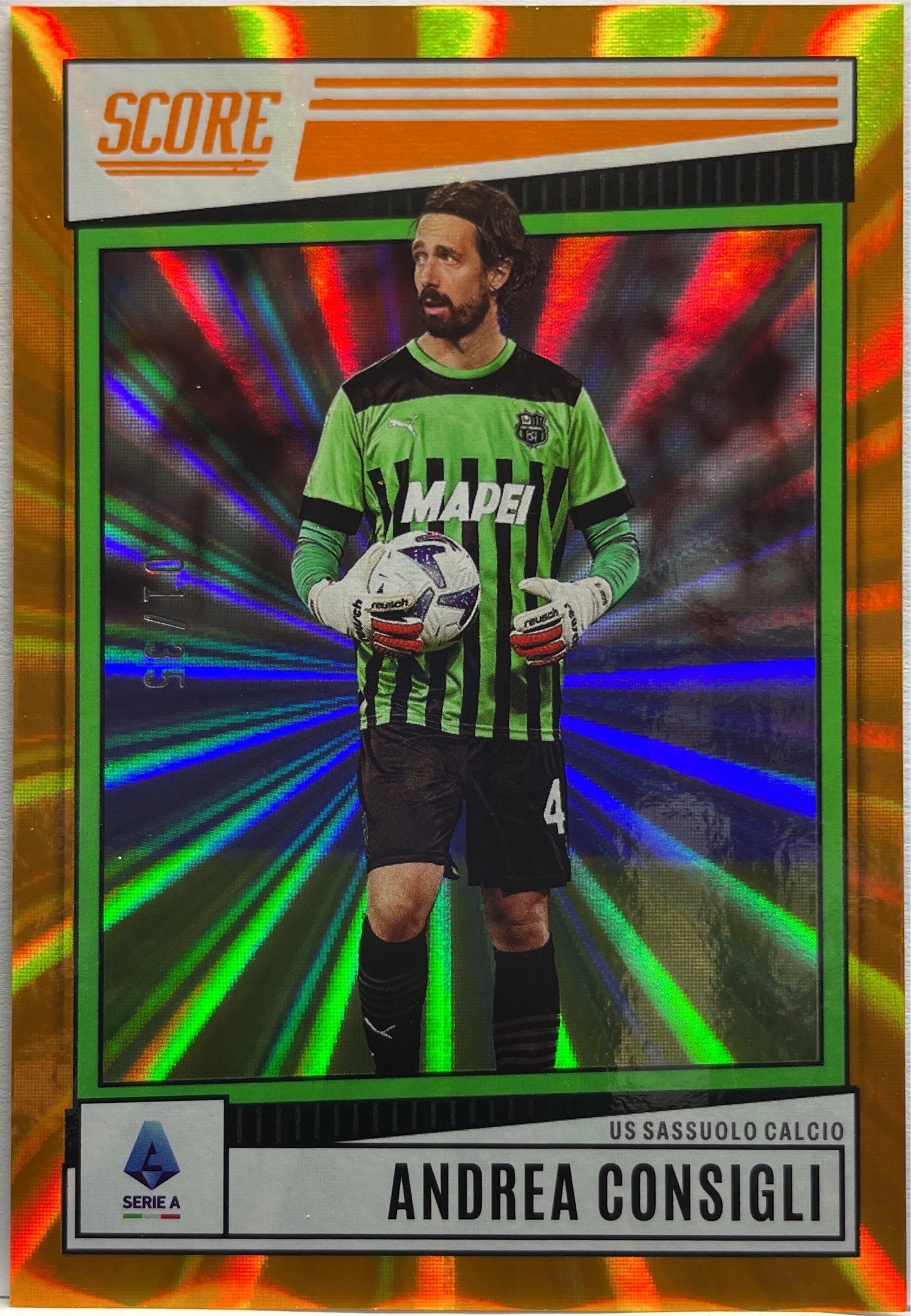 Andrea Consigli 1/35 Orange Laser Score Serie A 2022/23